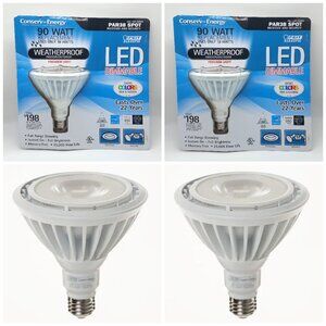 2 Feit Electric PAR38 Dimmable LED Light Bulbs Weatherproof Indoor Outdoor 90W